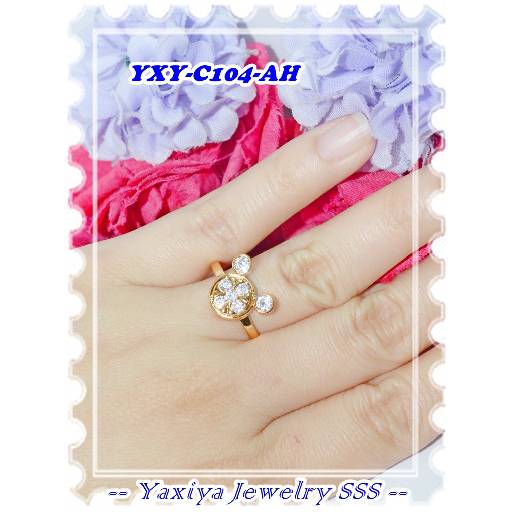 Original Yaxiya Brand 18K Gold Plated Ring YXY-C104-AH Mouse Gold