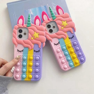 เคส-XiaoMi Redmi 9A 8A 9T Note 10 Pro Note 8 Note 7 Note 9 Note 9S Note 9Pro POCO F3 M3 X3 Pop Push It Bubble Unicorn|RX