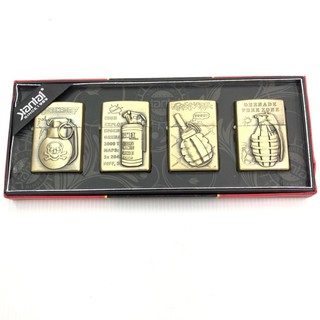 ไฟแช็คน้ำมันสไตล์ซิปโป้ Zippo เซ็ตละ 4 ชิ้น No2