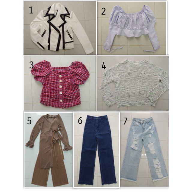 1 size s ราคา 250 บาท
2 ราคา 150 บาท
3  ราคา 70 บาท
4 ราคา 70 บาท
5 ราคา 500 บาท
 size s ราคา 6,
7 s