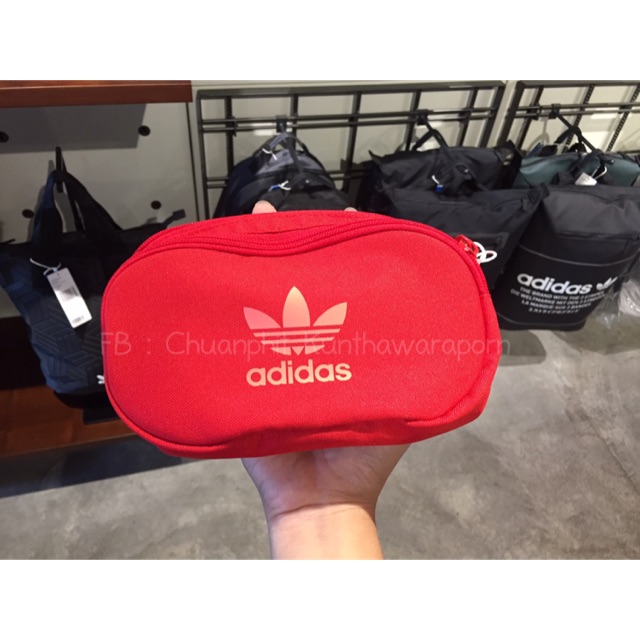 🔥🔥 รุ่นใหม่ล่าสุด!!! กระเป๋าคาดอก Adidas ของแท้ 100% จากชอป สีแดง!!!