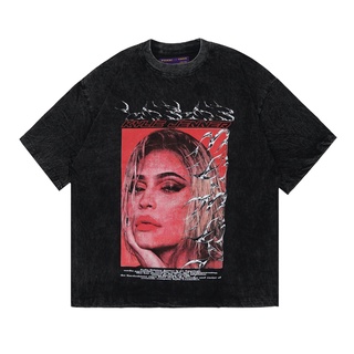 เสื้อยืดวินเทจTxc CELEB TEE // KYLIE JENNER // โอเวอร์ไซซ์ // เจลล้างกรดS-5XL