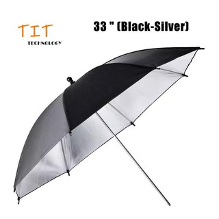 ร่มสะท้อนสำหรับไฟสตูดิโอ/ร่มกระจายแสง ขนาด 33 นิ้ว (สีดำ-เงิน) Photography Reflector Umbrella Studio Reflector 33"/ 85cm