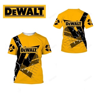 เสื้อยืดแฟชั่น พิมพ์ลาย Dewalt 3 มิติ ไซซ์ S-5XL