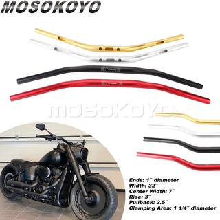 MD-Cafe Racer อันธพาลคลับสไตล์ T-Bar 32มิลลิเมตร H Andlebar Riser จับบาร์วัดเมาสำหรับ H Arley Dyna S Portster Softail C