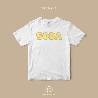 เสื้อยืด พิมพ์ลาย SODA ตัวอักษรสีเหลือง (TS00087) #SOdAtee #SOdAPrintinG