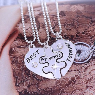 sunnyheart ชุดสร้อยคอ best friends forever เครื่องประดับผู้หญิง 3 ชิ้น