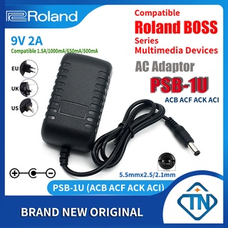 อะแดปเตอร์พาวเวอร์ซัพพลายคีย์บอร์ด 9V 2A AC DC PSB-1U PSB-1 PSB-120 สําหรับ Roland FR-1 FR-1B FR-2 FR-2B WH FR-1X FR-1XB BK BKR RD RDR V-Accordion