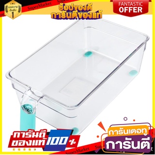 กล่องจัดเก็บในตู้เย็นด้ามจับ15.5x29x8.5cm KECH อุปกรณ์จัดเก็บในตู้เย็น FRIDGE STORAGE BOX KECH 24406 15.5X29X8.5CM CLEAR