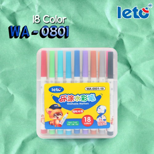 ปากกาเมจิก LETO WA-0801 WASHABLE MARKER NON-TOXIC