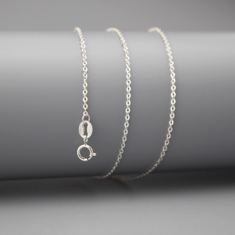 100% เงินสเตอร์ลิง S925 สร้อยคอเงิน 1.2 มม.ผู้หญิง Link Chain แฟชั่น Cool Silver Choker