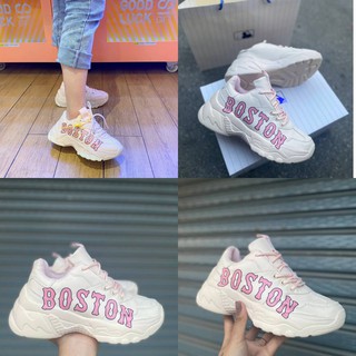 SALE รองเท้าผ้าใบ MLB Boston Pink สีชมพู แฟชั่นฮิตเกาหลี มีไซส์ 36-40 EU.