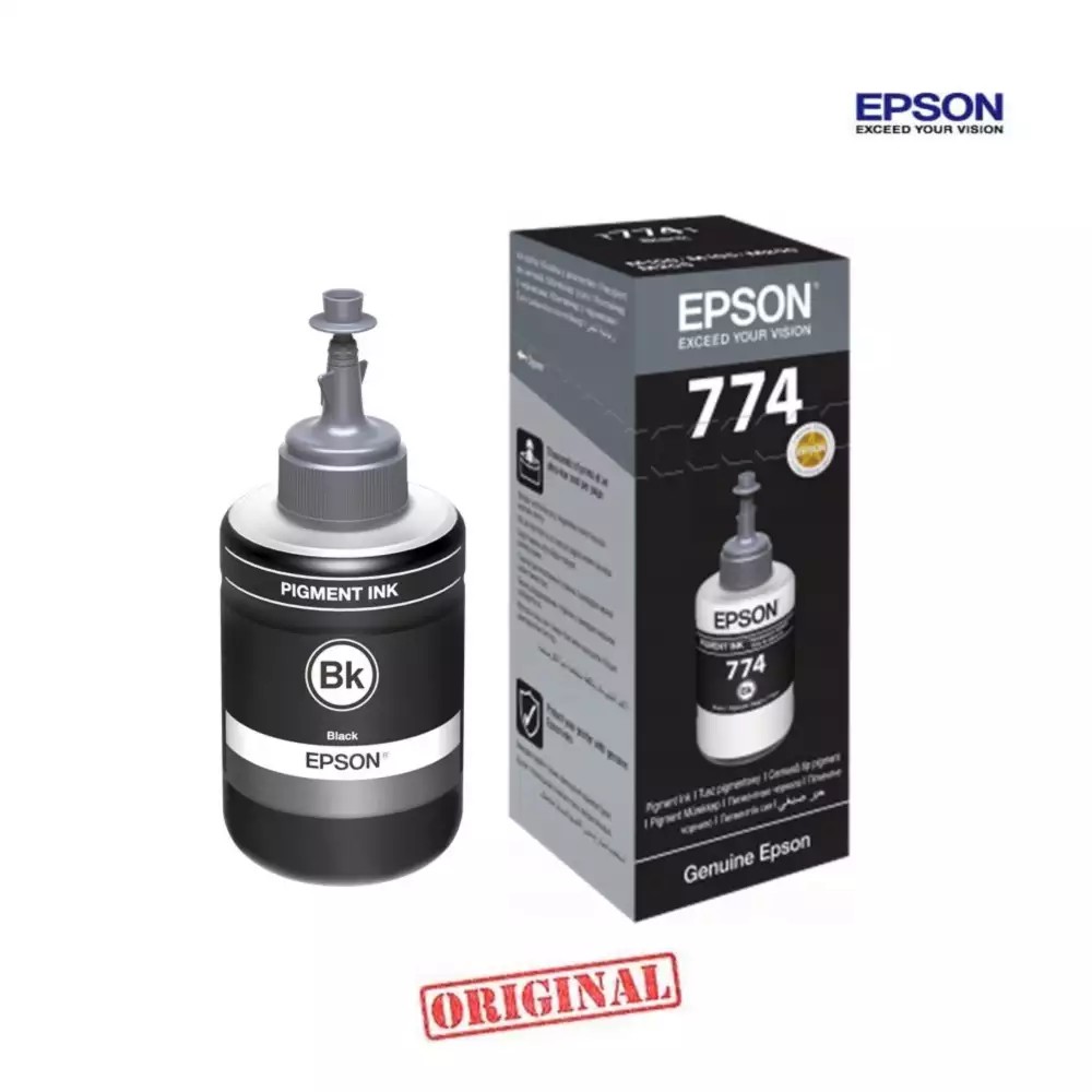 หมึกเติม Epson INK T7741 (BLACK) Original ของแท้กันน้ำ สำหรับเครื่อง Epson M100, M200, L655, L1455 / Lotus Shop