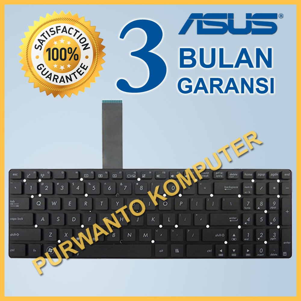 คีย์บอร์ด Kibord Keybord Kibot Kibod แล็ปท็อป ASUS A55 K55A A55N A55V - สีดํา FLEXIBLE STRAIGHT