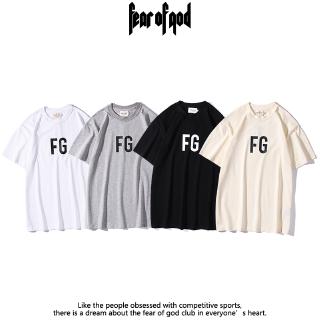 FOG ESSENTIALS ผู้ชายและผู้หญิงแฟชั่นลำลองเสื้อยืดแขนสั้น