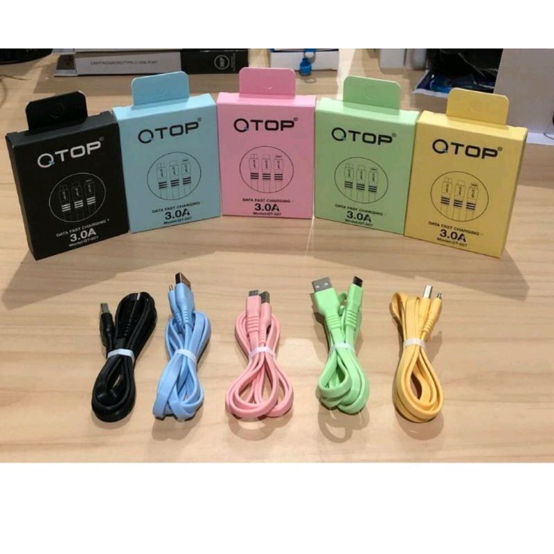 Qtop Type C 3.0A สายเคเบิลข้อมูล Casan Qtop Type C 3.0 QT007 สาย Qtop Type C 3.0A