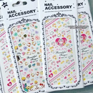 พร้อมส่ง ♥️ ที่ติดเล็บ ,อุปกรณ์ทำเล็บ ,แทททูติดเล็บ (แผ่นยาว) คิตตี้ มี 2 แบบ ที่ติดเล็บคิตตี้