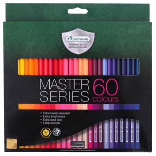 สีไม้มาสเตอร์อาร์ต ดินสอสี 60 สี 60แท่ง รุ่น มาสเตอร์ซีรีย์ master art master series 60 colours