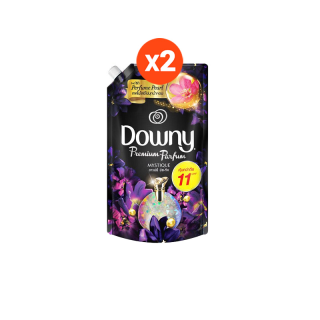 [แพคสุดคุ้ม] Downy ดาวน์นี่ น้ำยาปรับผ้านุ่มสูตรเข้มข้น ถุงเติม กลิ่นมิสทีค 1.25 ลิตร x2 แพ็ค Laundry Softener Mystique