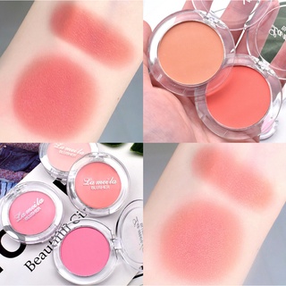 Monochrome blush net red rouge high gloss repair matte nude makeup natural sun red female students brighten skin tone and show complexion/บลัชเนื้อแป้งเนียนละเอียด