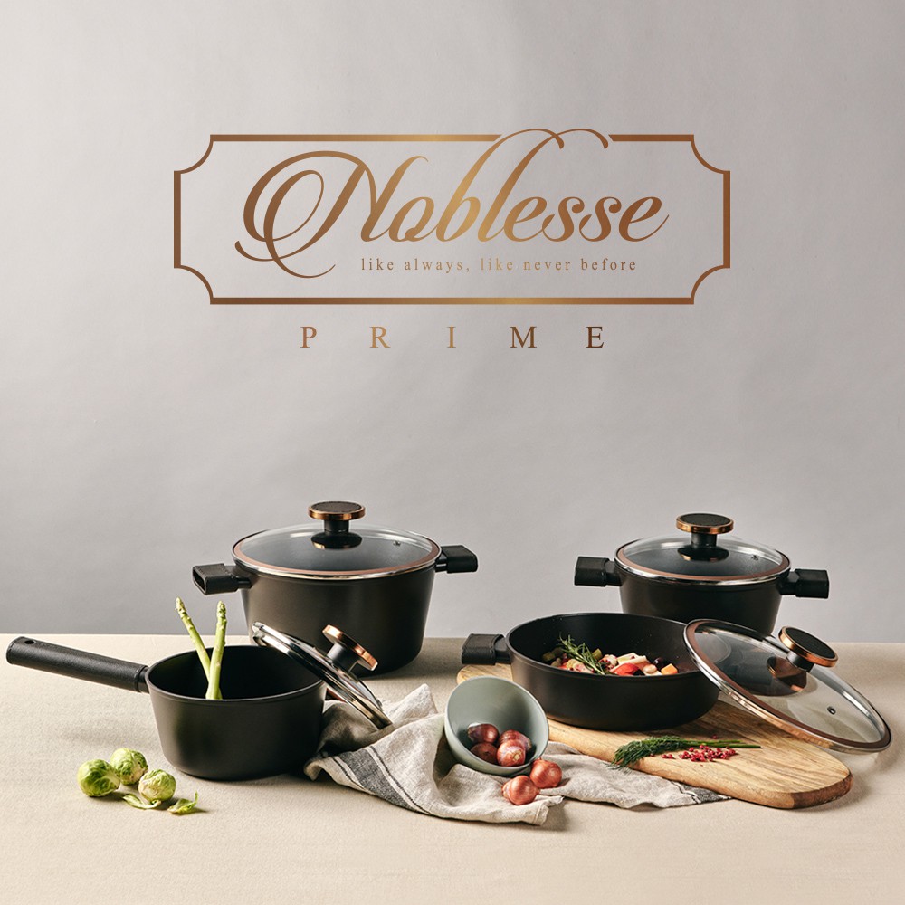 NEOFLAM Noblesse Premium IH Induction Xtrema Coating Saucepan & Pot (18 ซม., 20 ซม., 24 ซม.) เครื่อง