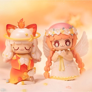 【ของแท้】กล่องสุ่ม ตุ๊กตาฟิกเกอร์ Kimmy &amp; Miki Wonderful Wish Night Series 52TOYS 6 แบบ ของตกแต่ง ของขวัญคริสต์มาส