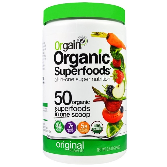 ⚡️ของแท้ 100 %⚡️🇺🇸Orgain, Organic Superfoods, All-In-One Super Nutrition, Original Flavor, 0.62 lbs 