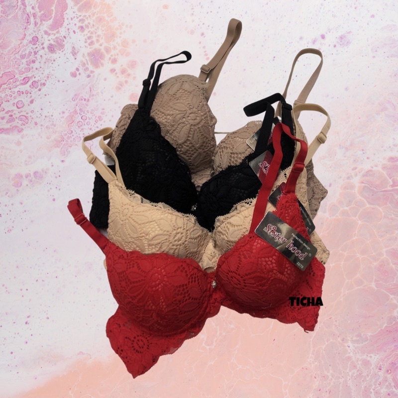 TIICHA - Sister Hood 2116 : Cup A/B มีโครง มีฟองน้ำ เก็บทรงได้ดี (ถอดสายได้)