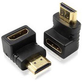 Hdmi 90 องศา รูปตัว L สายเชื่อมต่อ ตัวผู้ เป็น ตัวเมีย อะแดปเตอร์แปลงข้อต่อ