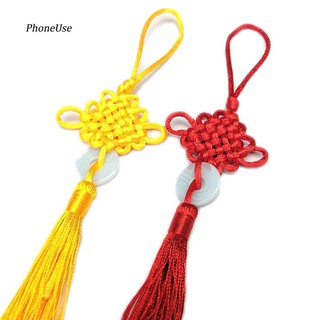 POUE_Hand-Woven Chinese Knot Car Interior Ornament Hanging Pendant Home Decor Gift