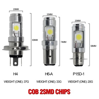 หลอดไฟหน้า LED 12V 2smd ชิปซูเปอร์ไบรท์ อุปกรณ์เสริม สําหรับรถจักรยานยนต์ 2 ชิ้น