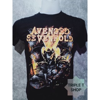 เสื้อยืดคอกลม สกรีนลาย AVENGED SEVENFOLD (รหัส 106)