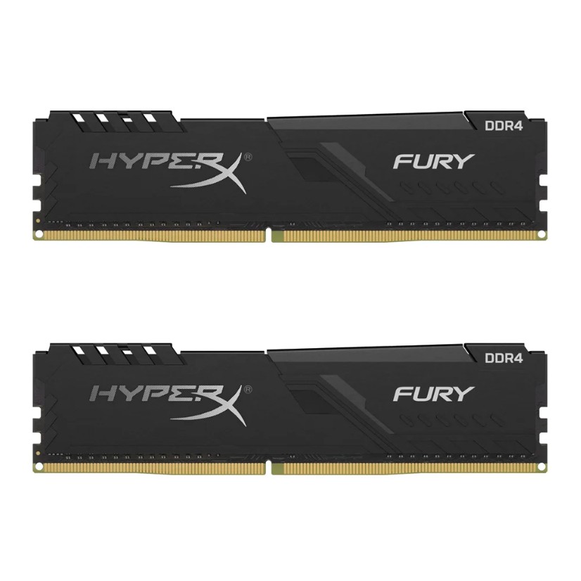 8GB (4GBx2) DDR4/2666 RAM PC (แรมพีซี) KINGSTON HyperX FURY BLACK (HX426C16FB3K2/8)