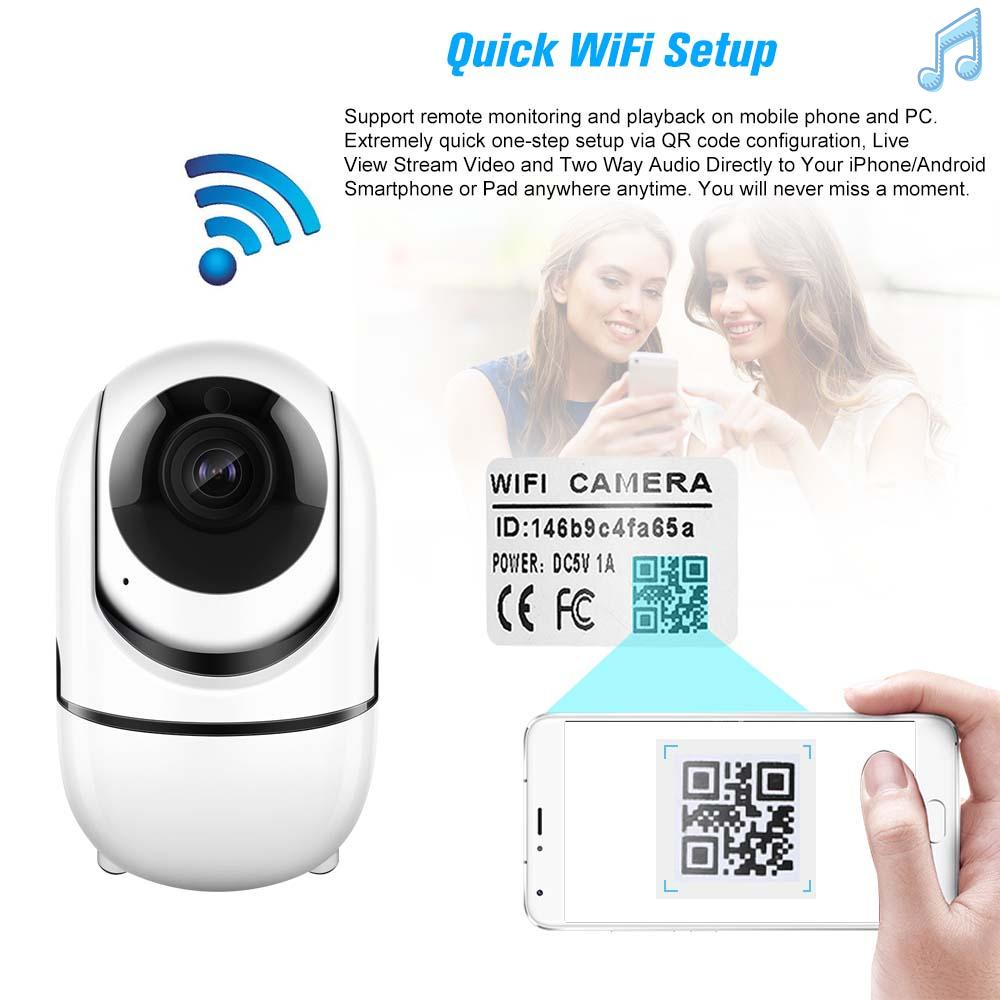 Home Indoor Security Camera 1080P Wireless WiFi Surveillance Camera ...