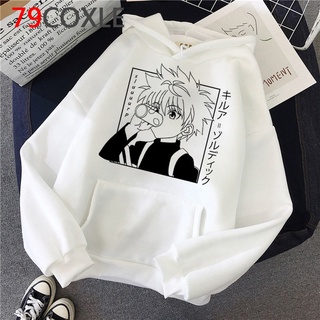 เสื้อกันหนาว มีฮู้ด พิมพ์ลายการ์ตูนอนิเมะ Hunter X Hisoka Killua สไตล์เกาหลี เข้าได้กับทุกชุด ของขวัญวาเลนไทน์ สําหรับผู้ชาย 2022