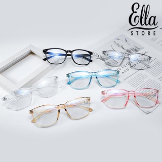 Ellastore123 แว่นตา TR90 กรอบป้องกันแสงสีฟ้า บานพับ คุณภาพเป็นมิตรกับผิว สําหรับสํานักงาน