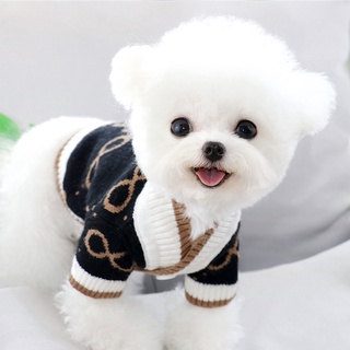 เสื้อยืดเสื้อกันหนาวผ้าถัก Bichon ขนาดเล็กสําหรับสัตว์เลี้ยงสุนัขแมว