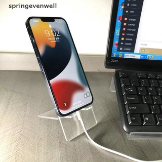 [springevenwell] ขาตั้งอะคริลิคใส สําหรับวางโทรศัพท์มือถือ Samsung Huawei Xiaomi iphone