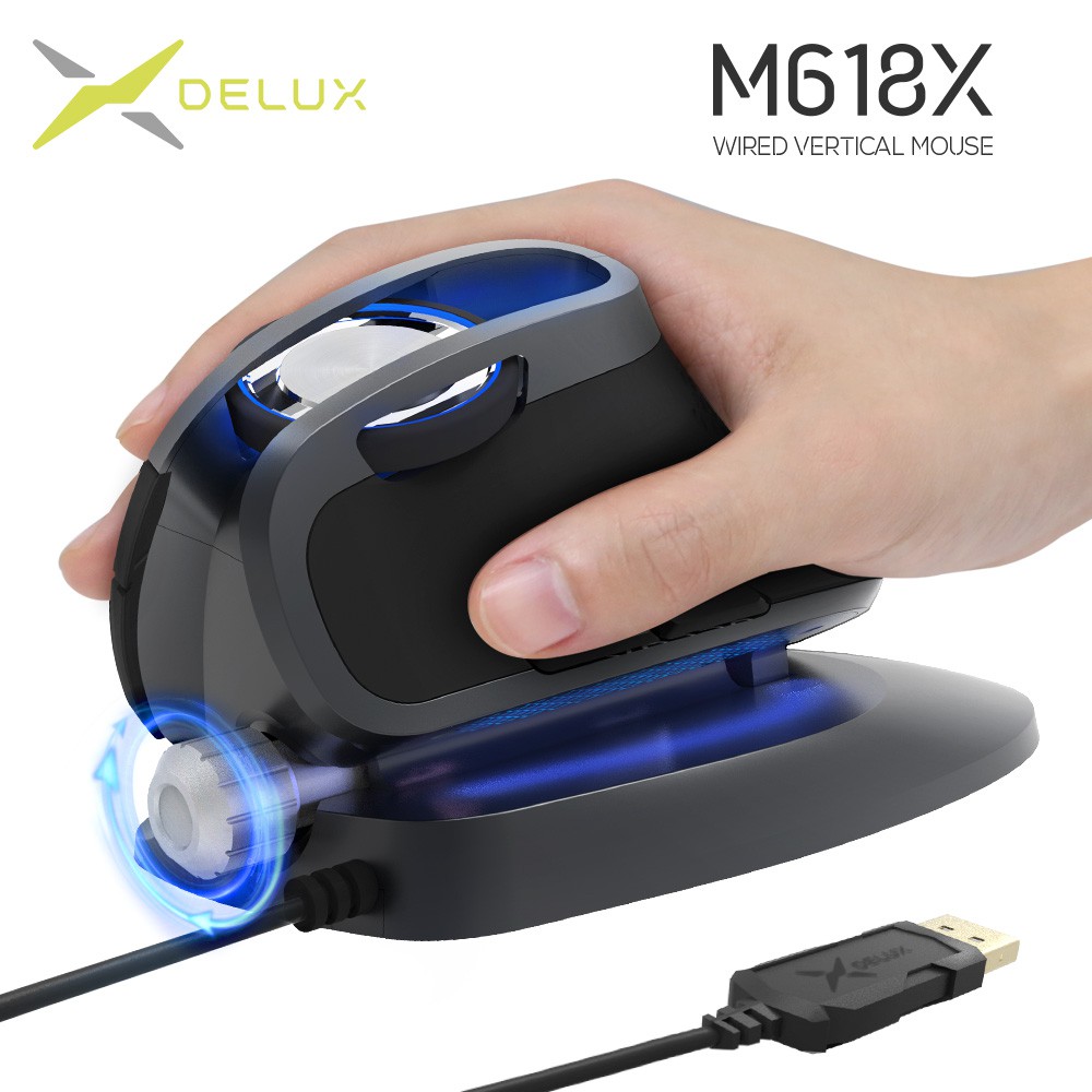 Delux M700 PMW3389 RGB Gaming Mouse 67g Lightweight Honeycomb Shell ...