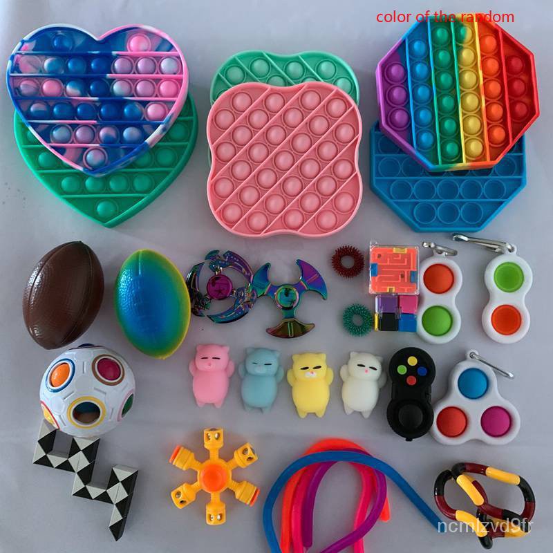 25PCS Package Fidget Sensory Toy Set Noodle Rope Anti-Stress Set Vent ...