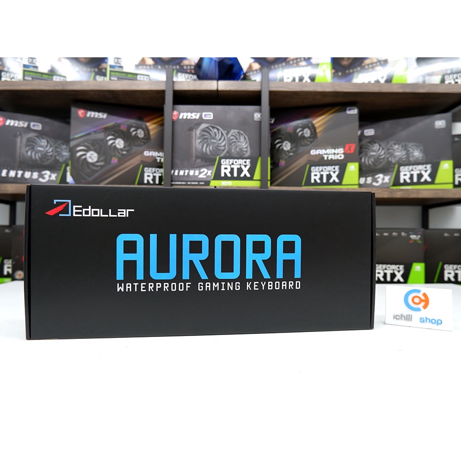 Keyboard (คีย์บอร์ด) EDOLLAR AURORA WATERPROOF GAMING WHITE *ของใหม่* P10444