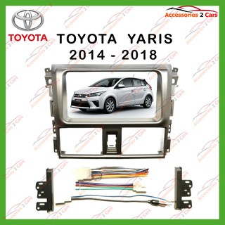 หน้ากากเครื่องเล่น  TOYOTA YARIS   2DIN  ปี2014 รหัสNV-TO-087