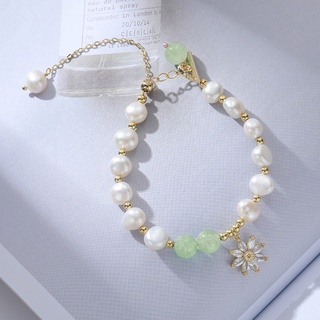 สร้อยข้อมือไหมเขียว (Green Rutilated Quartz) และ มุกบาร็อค (Baroque Pearl)  สอบถามไซส์เพื่อความชัวนะคะ^^