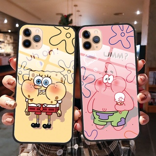 เคสโทรศัพท์มือถือกระจกนิรภัย กันกระแทก กันรอยขีดข่วน ลายสพันจ์บ็อบ Patrick Star สําหรับ OPPO Reno8 Reno7 4G Reno6 Z 5G Reno5 Reno3 Reno4 F11 Pro