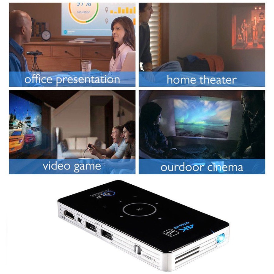 CSQ C6 mini Smart Projector โปรเจคเตอร์พกพาขนาดเล็กพร้อมระบบ Smart ใน