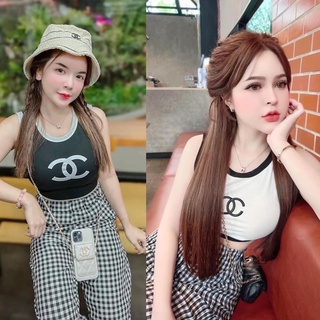 ชุดเช็ต Chanel กางเกงทรงปล่อย+เสื้อเป็นงานปัก ทรงสวย