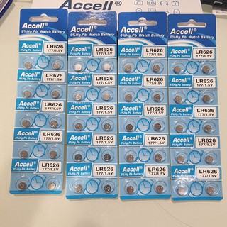 ถ่านกระดุม Accell LR626 ของแท้ 1แผง บรรจุ 10  ก้อน