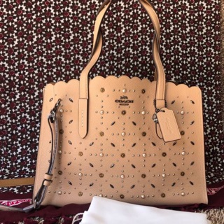 @7,690 💞Shop💞  มีถุงผ้า ว่าง2 Coach Prairie 29325 Charlie Large Carryall with Rivets Beechwood Leather Shoulder Bag