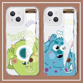 สายรัดข้อมือ การ์ตูน น่ารัก Mike Sulley เคส Samsung Galaxy note8 note9 s10 plus s10 lite + s20 s20fe fe s21 fe s22 plus ultra note10 lite plus  note 20 ultra CASE โปร่งใส นางแบบคู่ ซิลิกาเจล ผู้หญิง ชาย เปลือกนิ่ม เคส