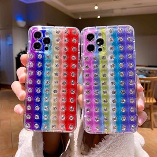 เคสไล่สี เพชร Diamond Stripes Phone Case